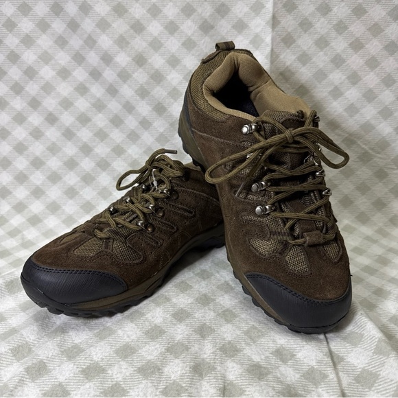 BOONE AND CROCKETT MENS GENUINE LEATHER CASUAL TRAIL SHOES SIZE 7.5M OUTDOORS - Picture 1 of 8